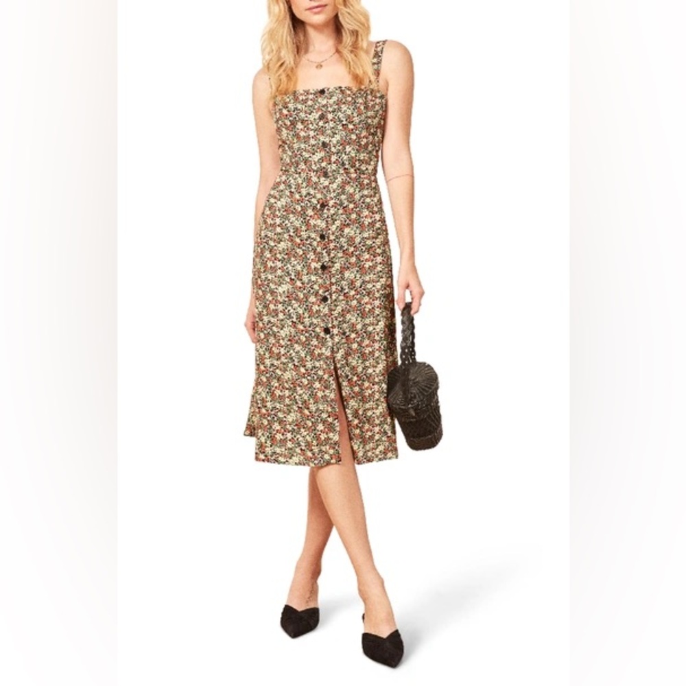 Reformation Persimmon Midi A-Line Dress